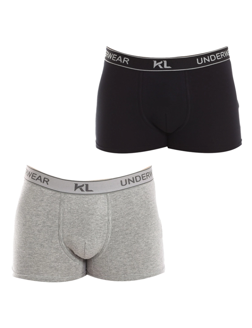 Kisses and Love - Boxers de Homem Cinza-preto