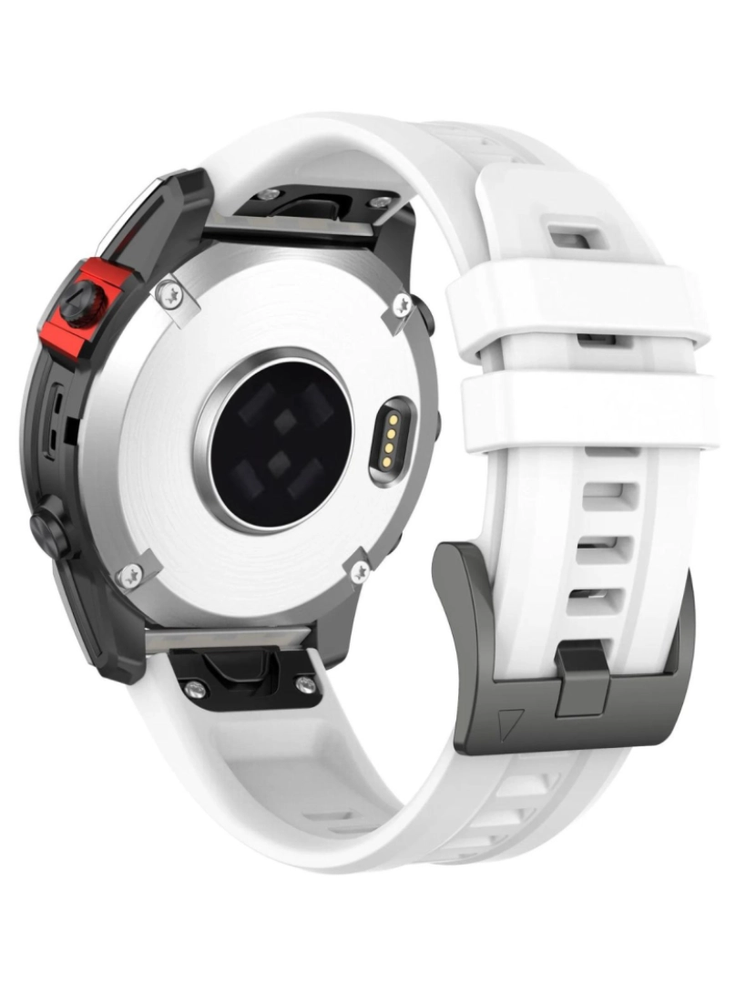 Antiimpacto! - Bracelete silicone fecho metal para Garmin Fenix 8S Branco