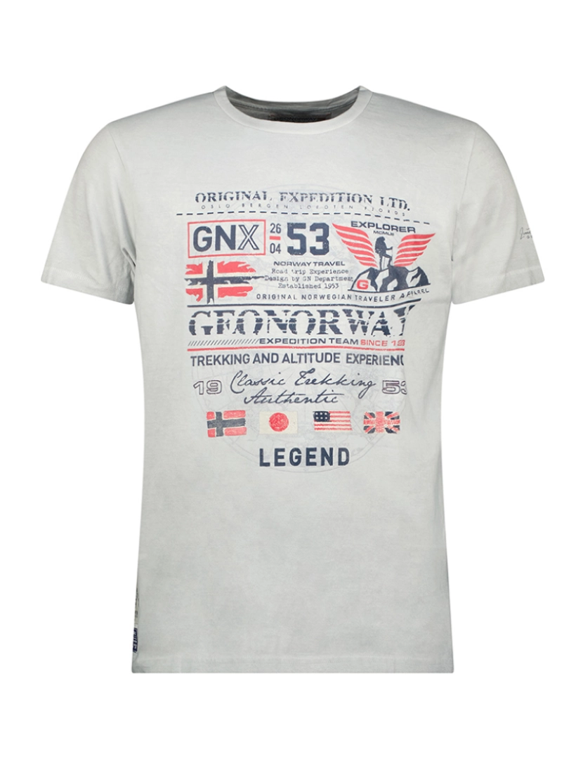 Geo Norway - T-Shirt de Homem Cinza