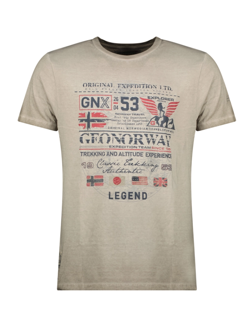 Geo Norway - T-Shirt de Homem Cáqui