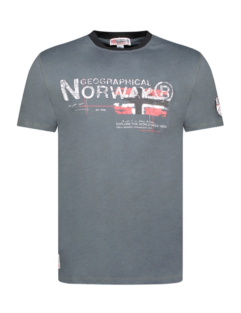 Geo Norway - T-Shirt de Homem Cinza escuro