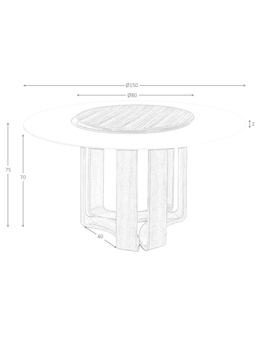 imagem de Tabela de jantar redonda mármore porcelânico5