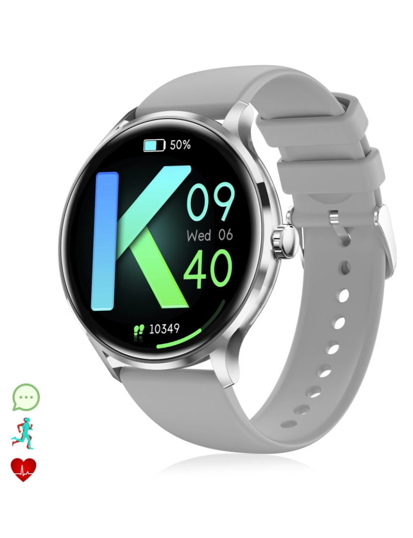 DAM - Smartwatch QS80 Prata