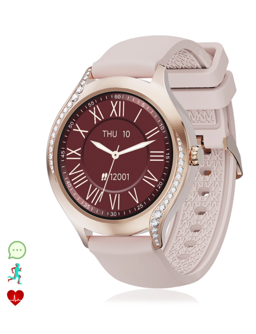 DAM - Smartwatch T214 Dourado Rosa