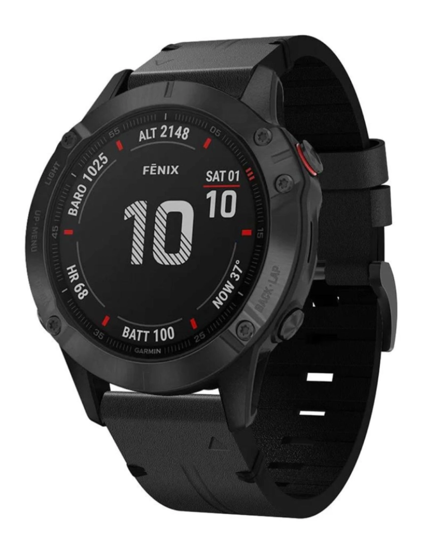 imagem de Bracelete em pele para Garmin Fenix 8S Preto2