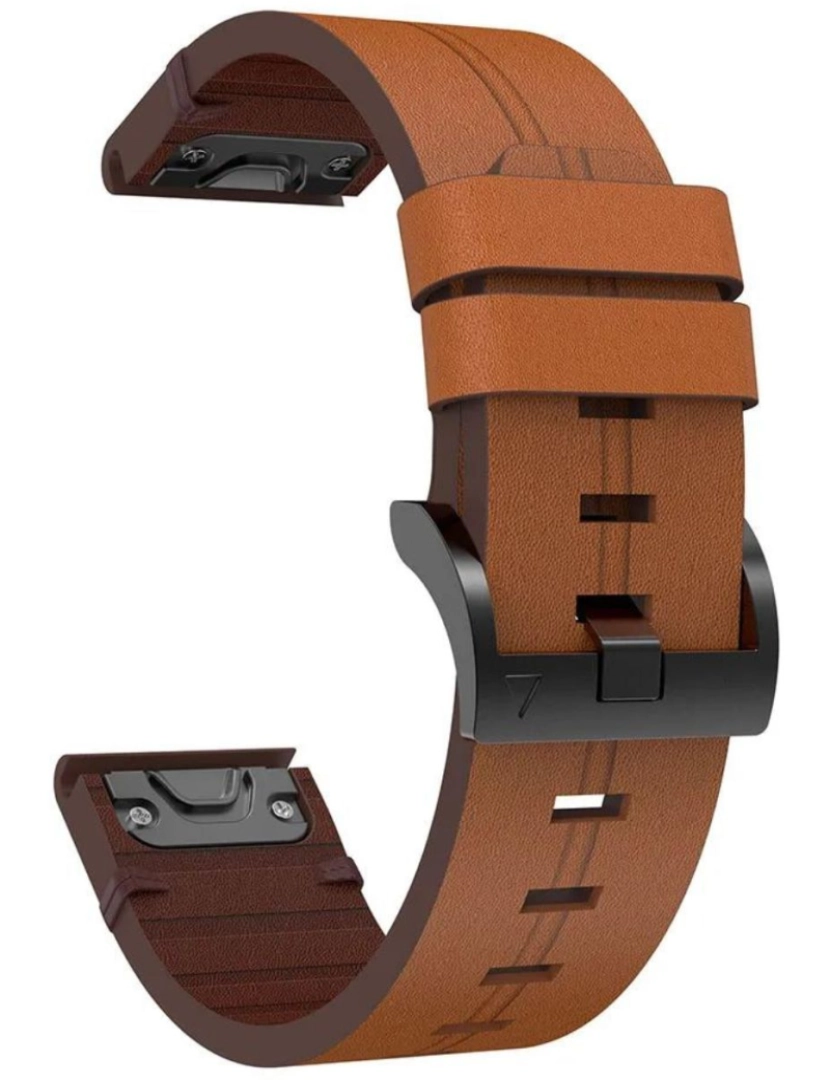 Antiimpacto! - Bracelete em pele para Garmin Fenix 8S castanho