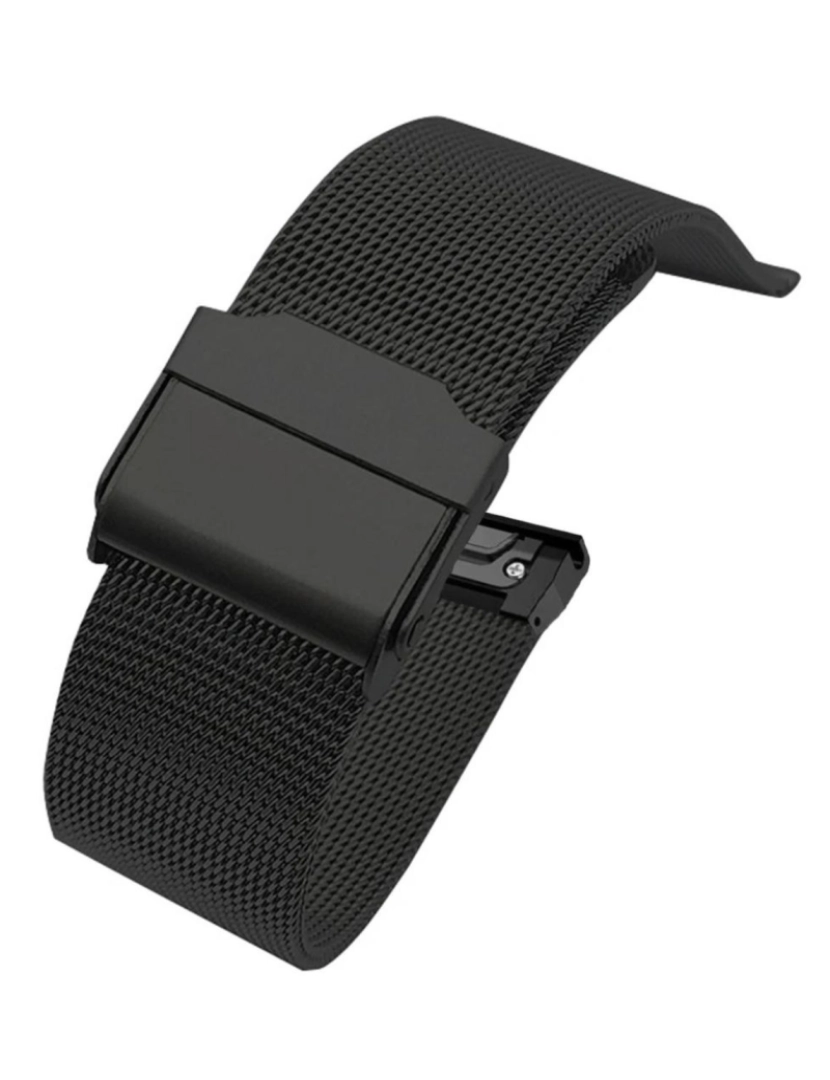 imagem de Bracelete em malha de aço flexível para Garmin Fenix 8S Preto3