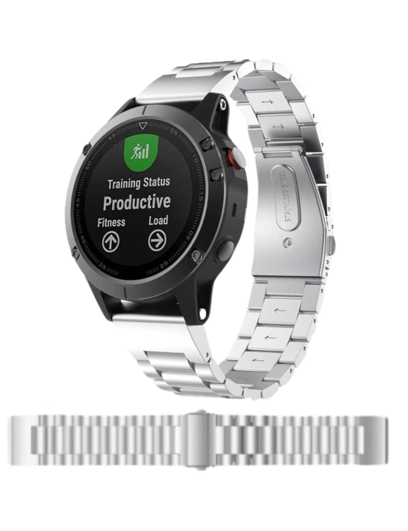 imagem de Bracelete em aço inoxidável para Garmin Epix Pro 42mm (Gen 2) Prata2