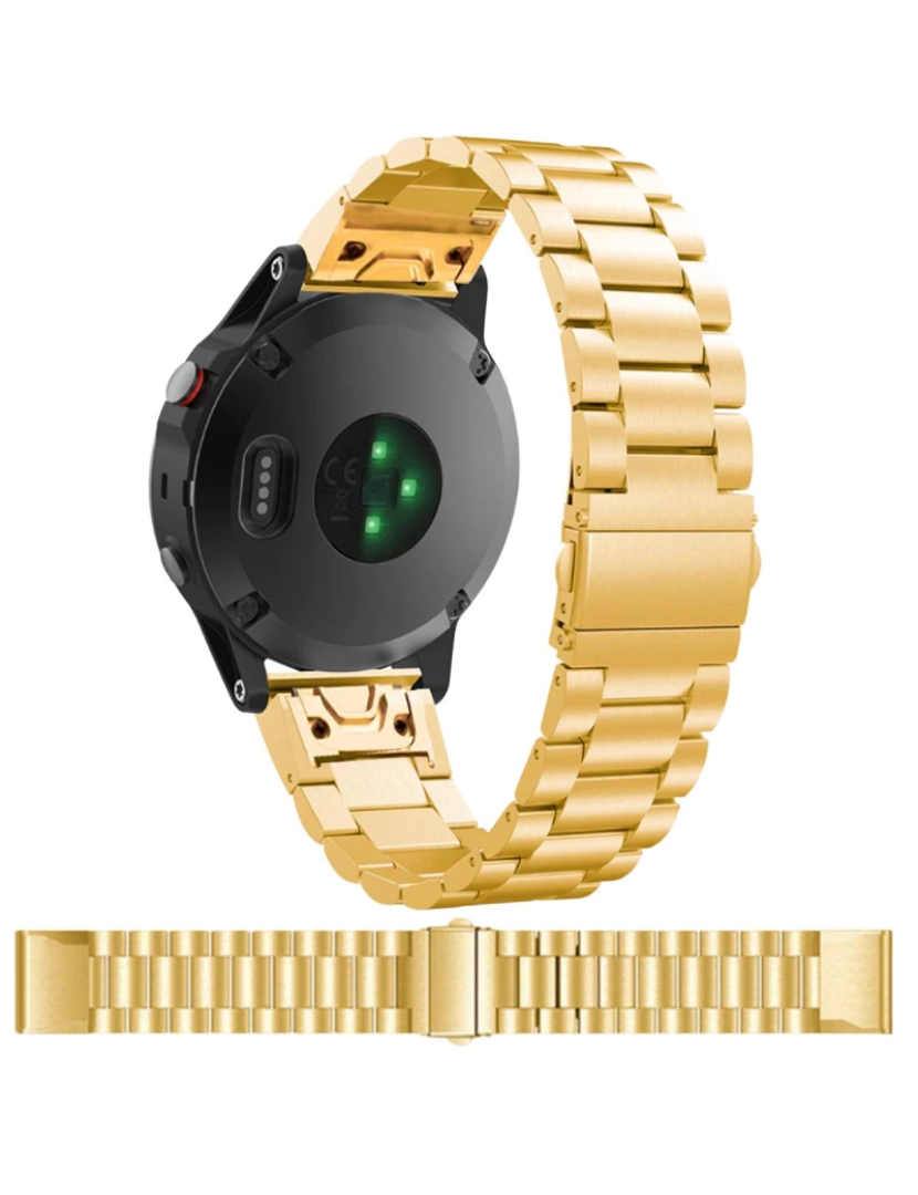 Antiimpacto! - Bracelete em aço inoxidável para Garmin Fenix 8X Pro Gold