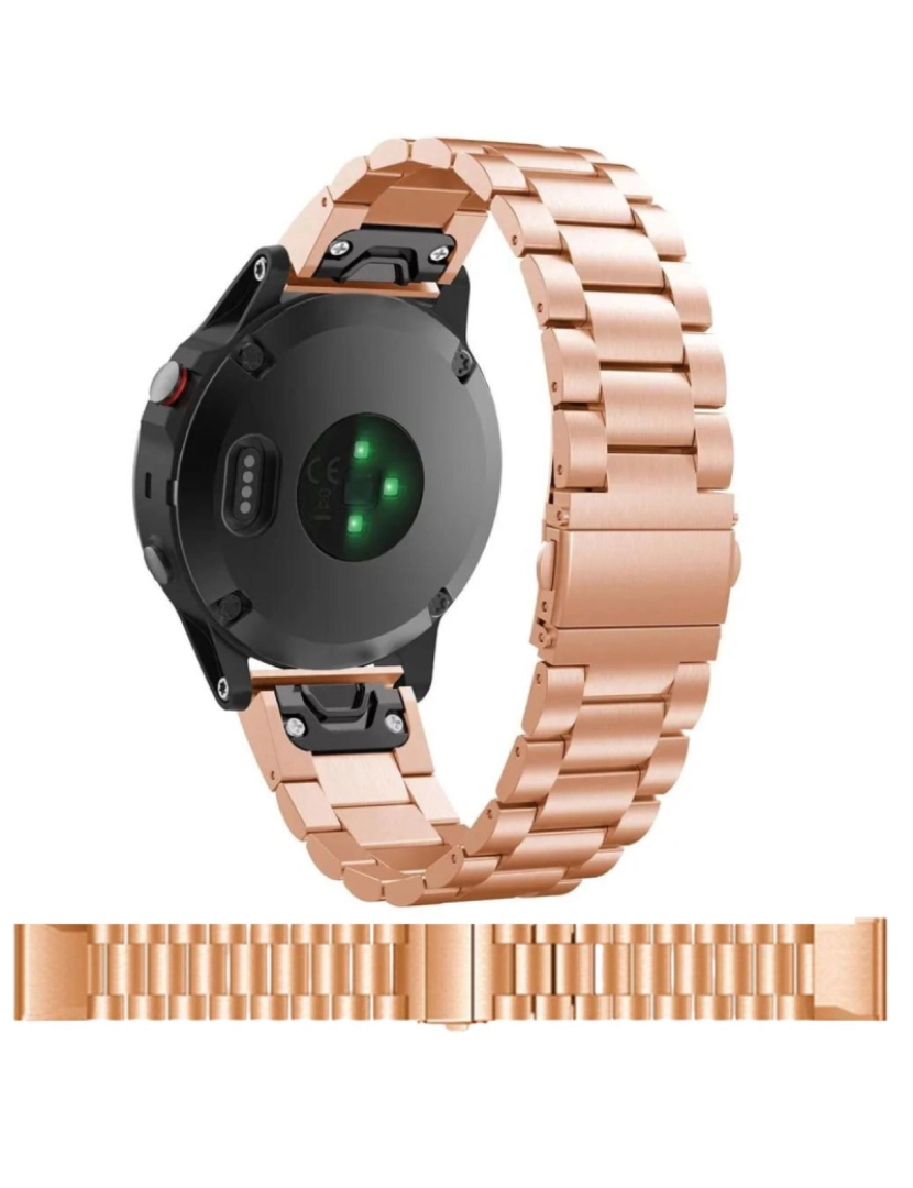 imagem de Bracelete em aço inoxidável para Garmin Epix Pro 42mm (Gen 2) Rose Gold1