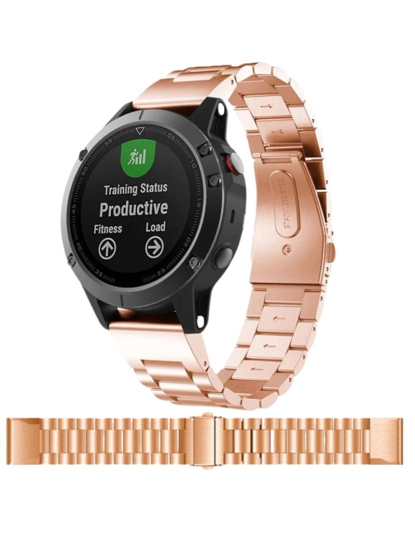 imagem de Bracelete em aço inoxidável para Garmin Epix Pro 42mm (Gen 2) Rose Gold2