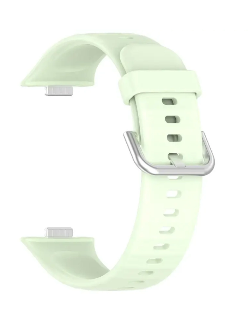 imagem de Pack 2x bracelete silicone fecho metal para Huawei Watch Fit 3 Branco e Verde Claro3