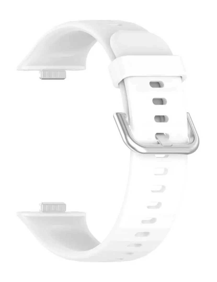 imagem de Pack 2x bracelete silicone fecho metal para Huawei Watch Fit 3 Branco e Vermelho2