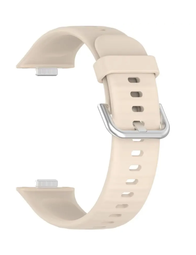 imagem de Pack 2x bracelete silicone fecho metal para Huawei Watch Fit 3 Branco e Marfim3