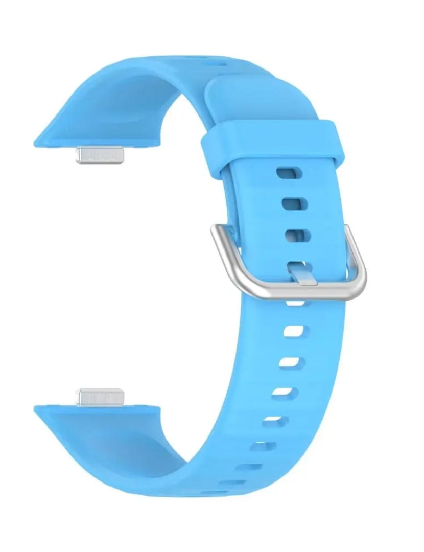 imagem de Pack 2x bracelete silicone fecho metal para Huawei Watch Fit 3 Preto e Azul3