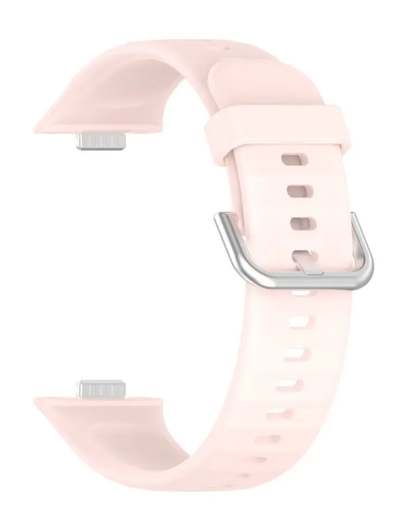 imagem de Pack 2x bracelete silicone fecho metal para Huawei Watch Fit 3 Rosa e Laranja2