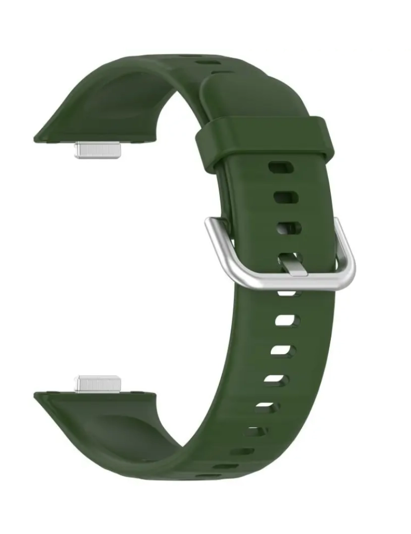 imagem de Pack 2x bracelete silicone fecho metal para Huawei Watch Fit 3 Vermelho e Verde3