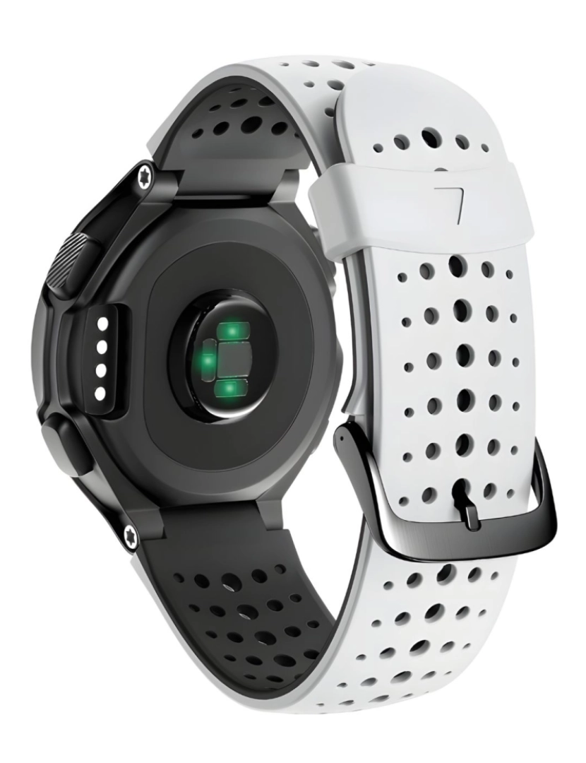 imagem de Bracelete em silicone respirável para Garmin Forerunner 735XT Branco e Preto1