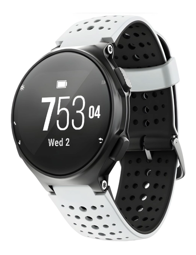 imagem de Bracelete em silicone respirável para Garmin Forerunner 735XT Branco e Preto2