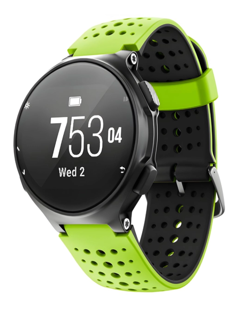 imagem de Bracelete em silicone respirável para Garmin Forerunner 735XT Verde claro e Preto2