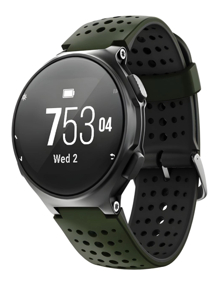 imagem de Bracelete em silicone respirável para Garmin Forerunner 735XT Verde escuro e Preto2