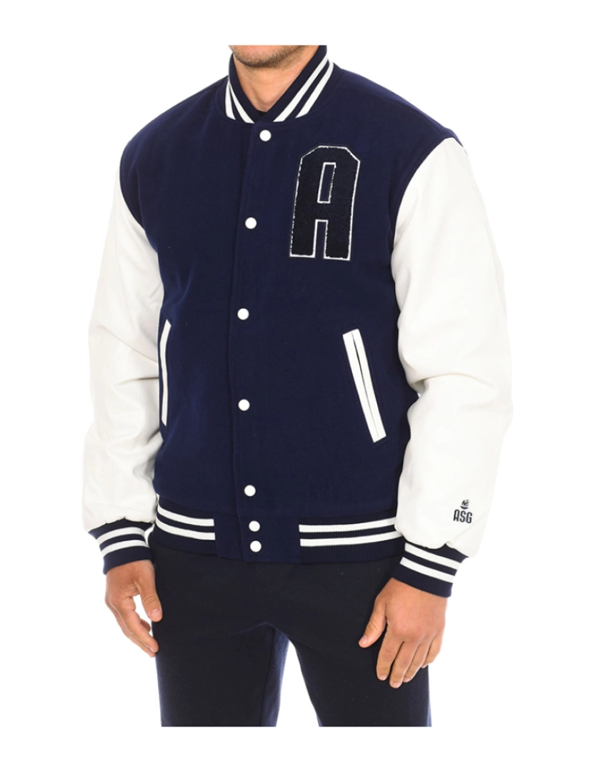 Attica Sporting Goods - Casaco de Baseball de Homem Azul e Branco