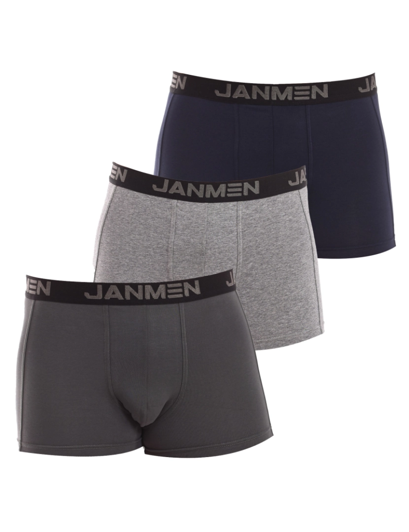 Janira - Pack-3 Boxers de tecido respirável com frente anatómica 1090443 homem