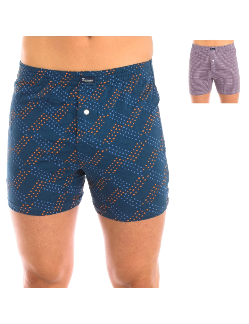 imagem de Pack de 2 boxers Essential com elástico, modelo A0100 para homem. Conforto e ajuste ideal.3