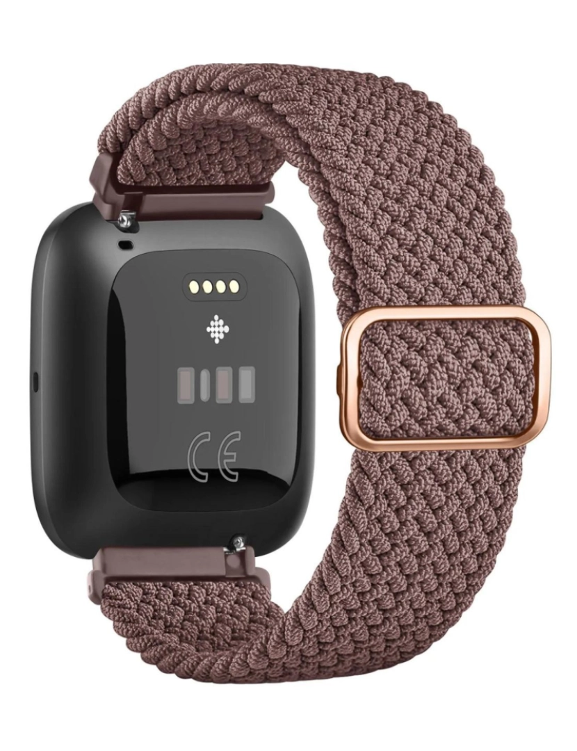 Antiimpacto! - Bracelete em Nylon trançada ajustável para Fitbit Versa Roxo