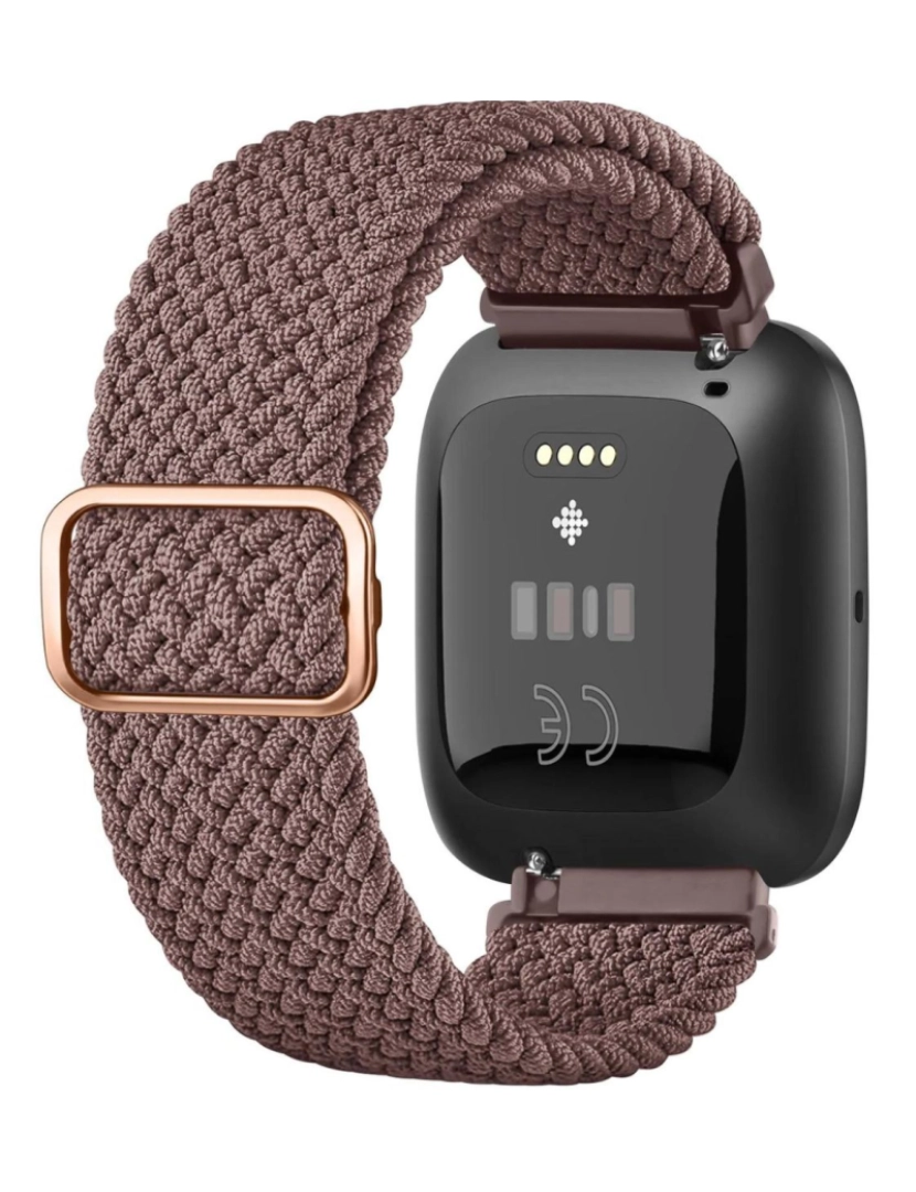 imagem de Bracelete em Nylon trançada ajustável para Fitbit Versa Roxo2