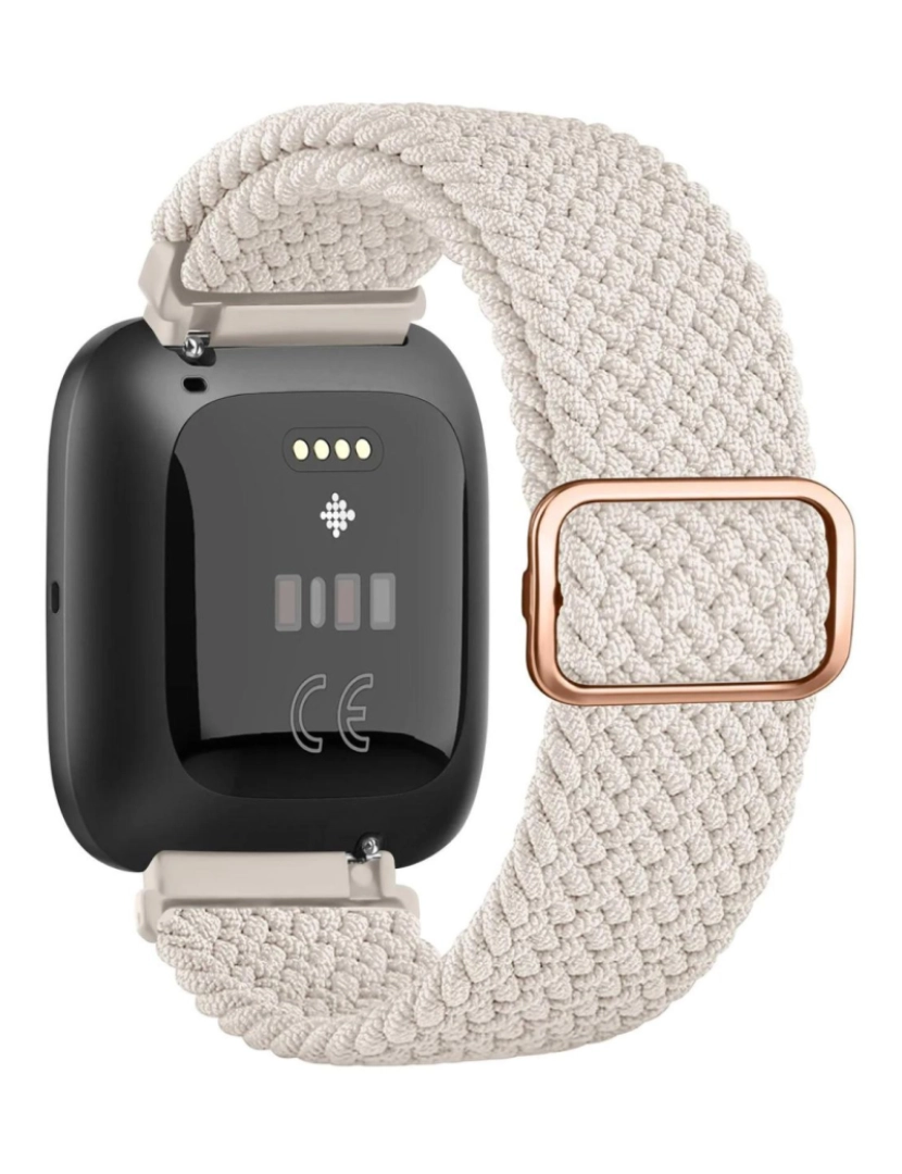 Antiimpacto! - Bracelete em Nylon trançada ajustável para Fitbit Versa Starligtht