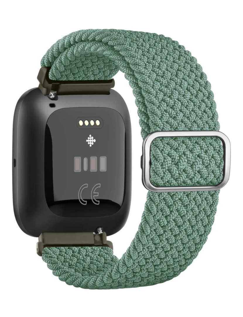 imagem de Bracelete em Nylon trançada ajustável para Fitbit Versa Verde1