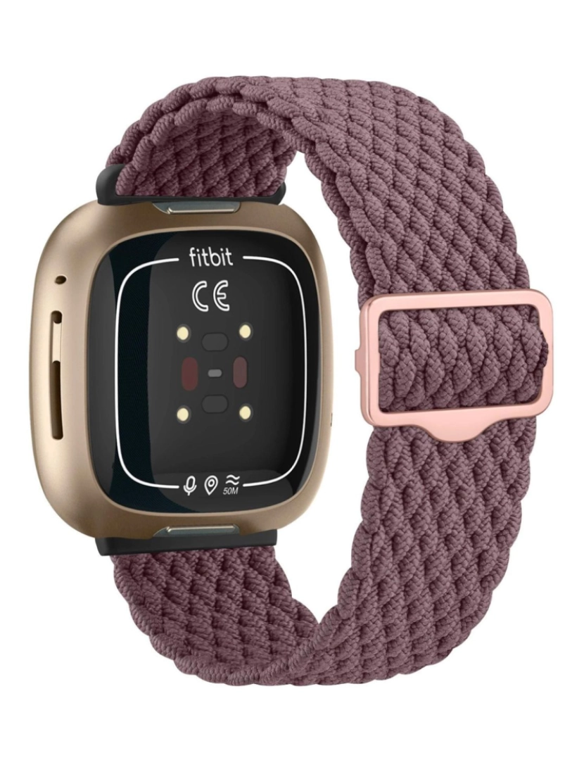 imagem de Bracelete em Nylon trançada ajustável para Fitbit Versa 3 Roxo1