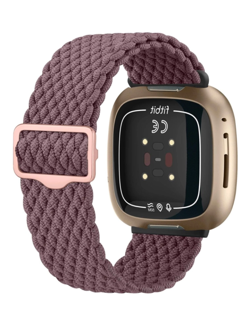 imagem de Bracelete em Nylon trançada ajustável para Fitbit Versa 3 Roxo2