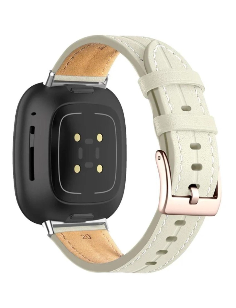 imagem de Bracelete em pele PU com costura para Fitbit Versa Luz das Estrelas2