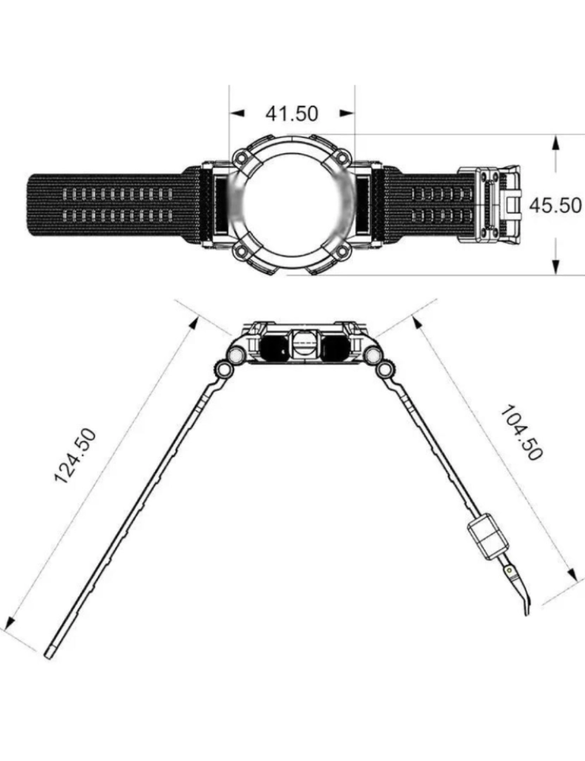 imagem de Pack 360 capa bracelete robusto para Google Pixel Watch Azul meia noite2