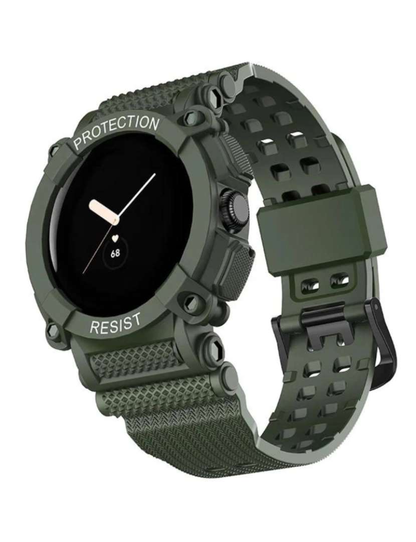 Antiimpacto! - Pack 360 capa bracelete robusto para Google Pixel Watch Verde