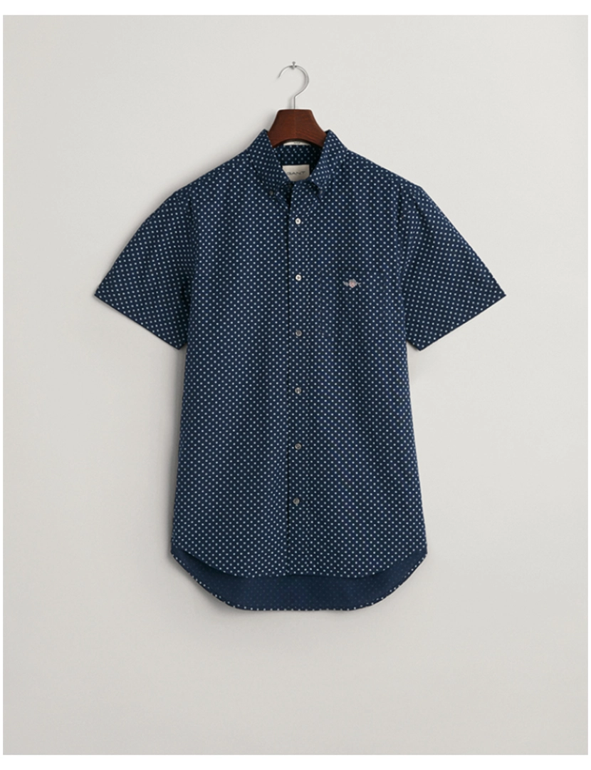 Gant - Camisa De Manga Curta Regular Fit Homem