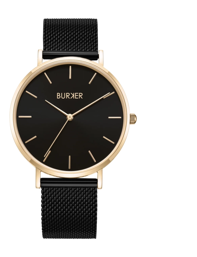 Burker - Relógio feminino Ruby Black Gold