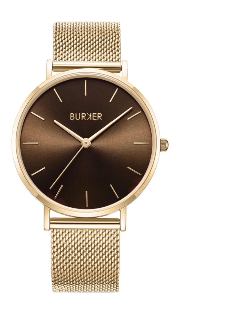 Burker - Mulheres Assista Ruby Gold Brown Mesh