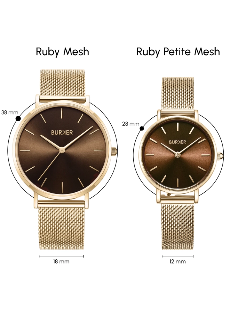 imagem de Mulheres Assista Ruby Gold Brown Mesh7