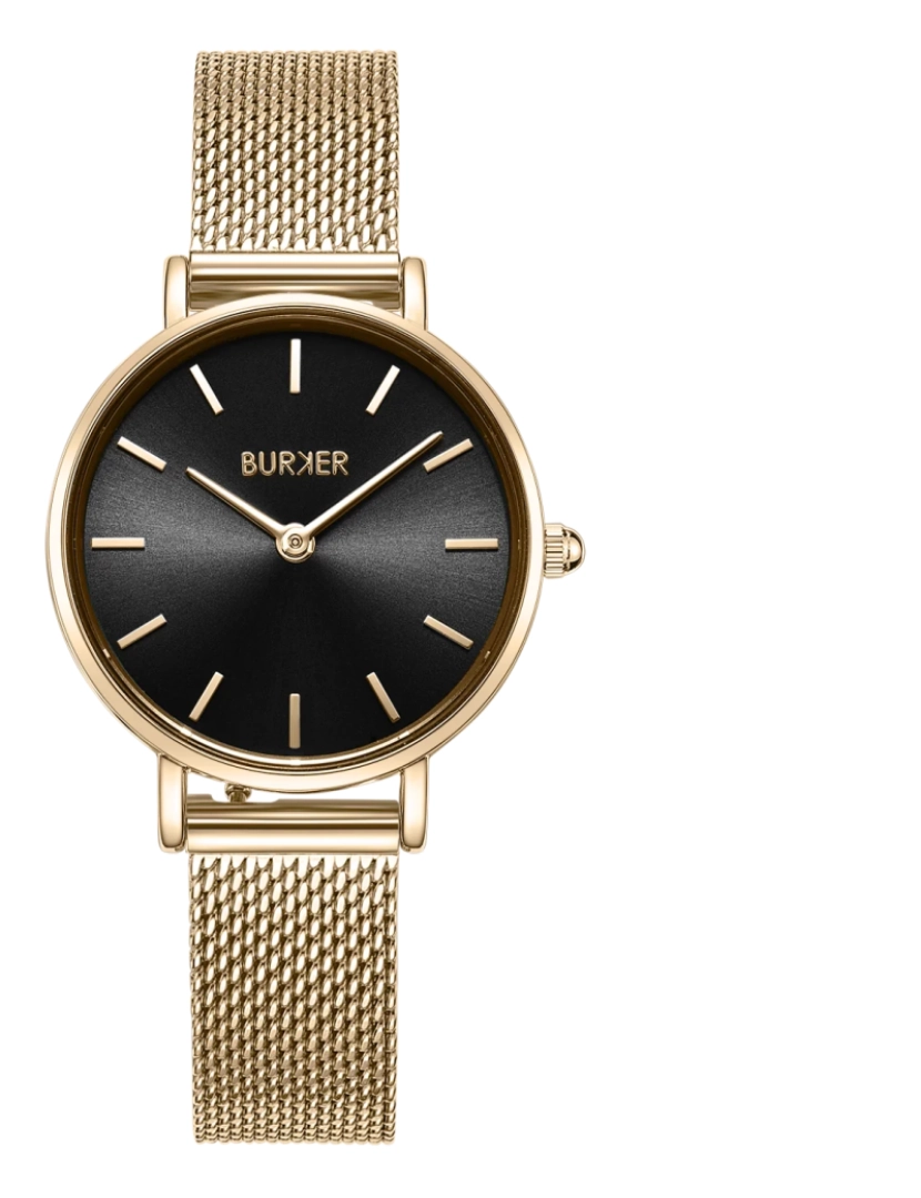 Burker - Mulheres Assista Ruby Petite Ouro Preto Mesh