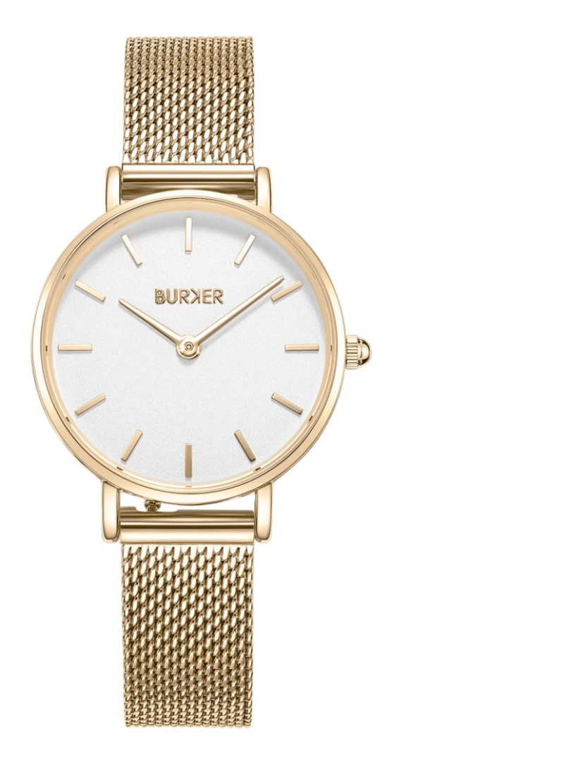 Burker - Mulheres Assista Ruby Petite Ouro Branco Mesh