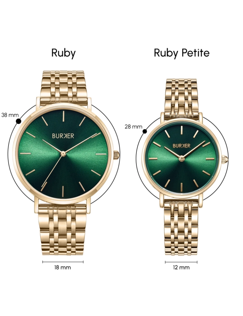 imagem de Mulheres Assista Ruby Gold Green Mesh5