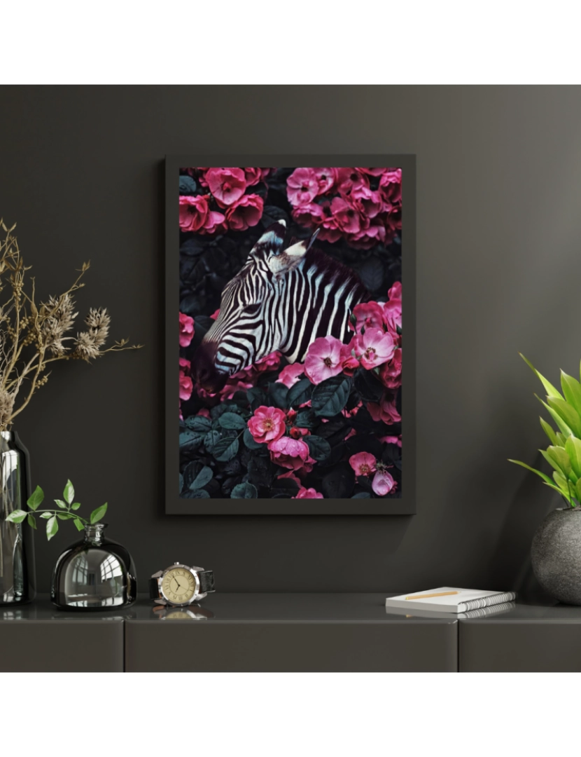 Ma Little Canv - Pôster de Zebra - 30x40cm - Animais - Decoração de Pôster