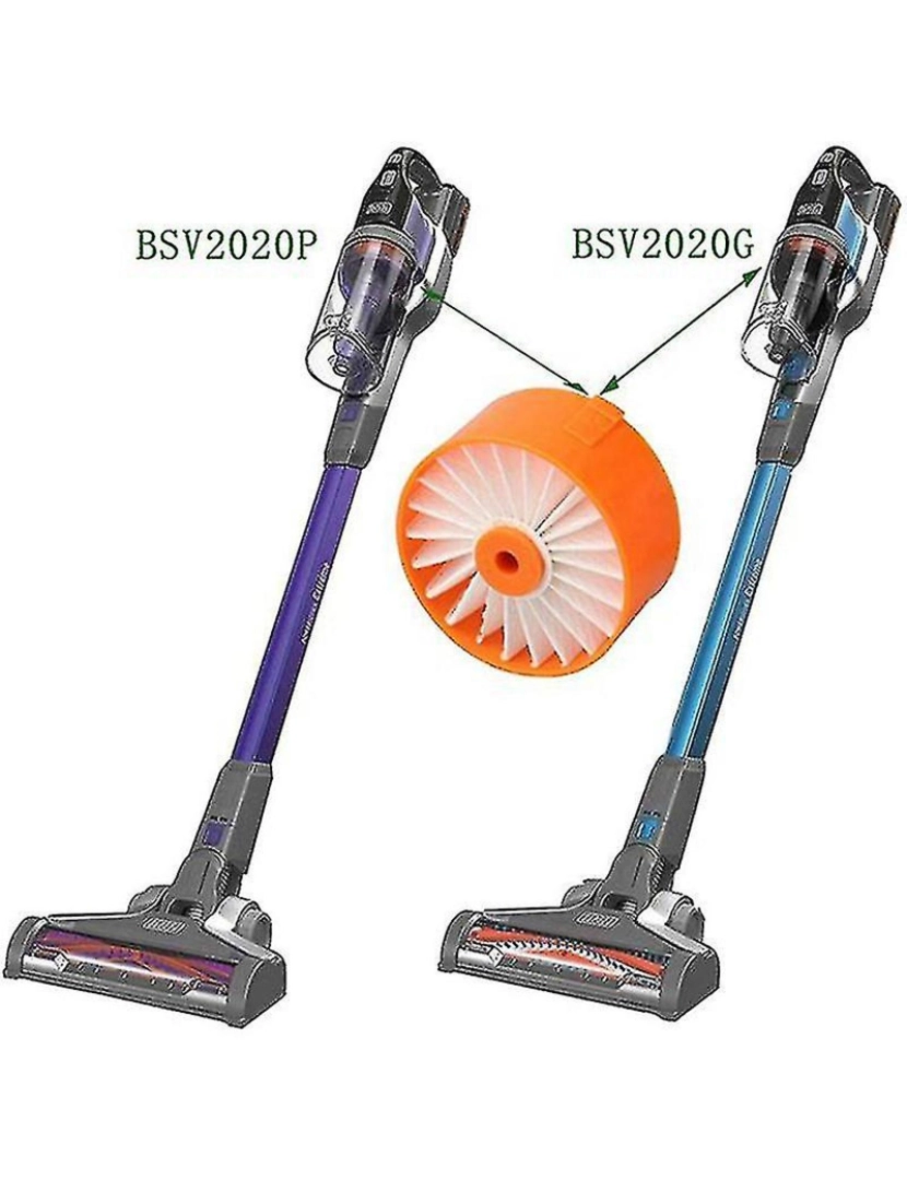 imagem de Para Black+Decker BSV2020G/BSV2020P Brush de rolo de filtro HEPA BSV2020G2