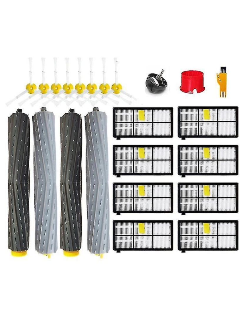 Crosmart - Filtro de pincel lateral principal para iRobot Roomba 800 900 Series 860 870 880