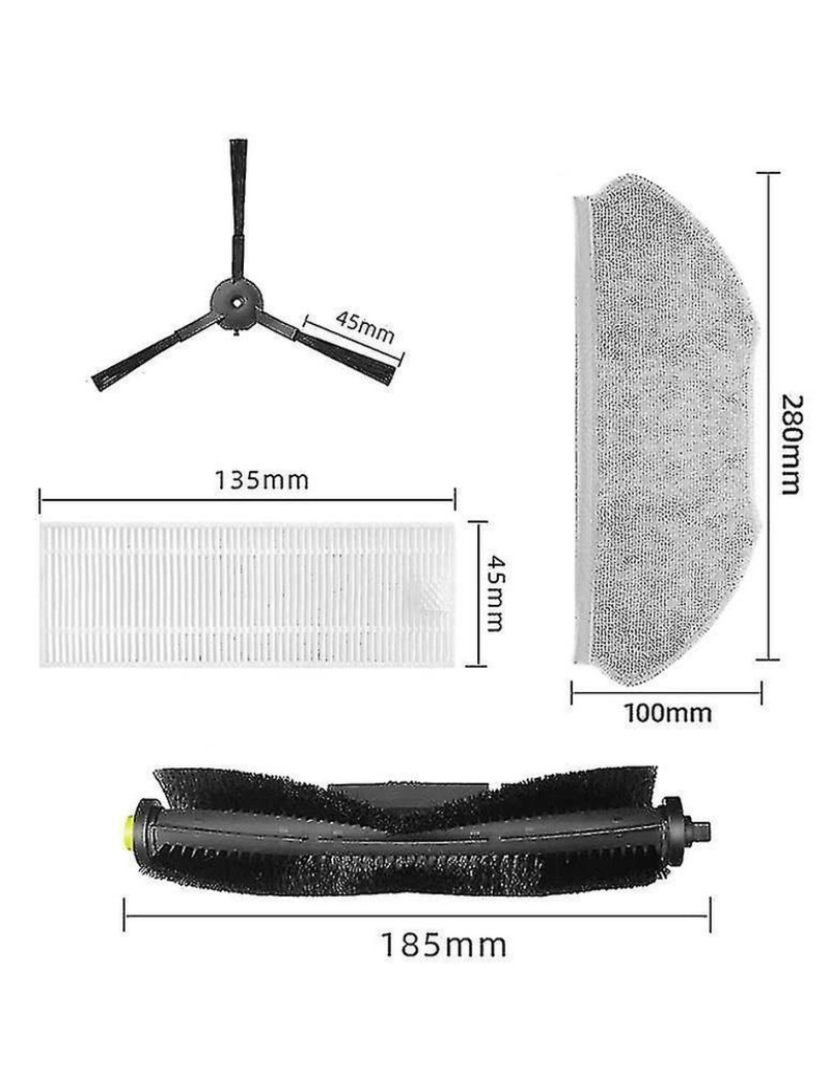 imagem de Acessórios para substituição de pano de pano de filtro lateral de pincel lateral2