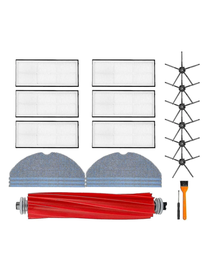 Crosmart - Filtros de pincel lateral principal Pano de esfregaço para Xiaomi Roborock S7 T7S T7S Plus