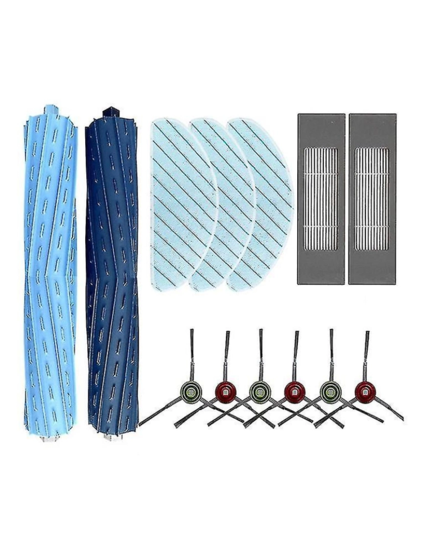 Crosmart - Pano de esfregaço de filtro de pincel lateral para ecovacs deebot ozmo t9 t9 aivi robô